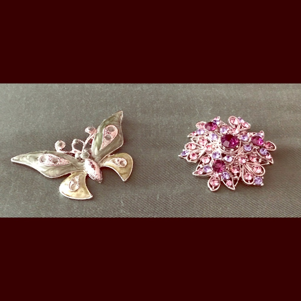 Vintage costume jewelry pins